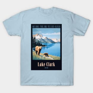 Lake Clark National Park Vintage Travel Poster T-Shirt